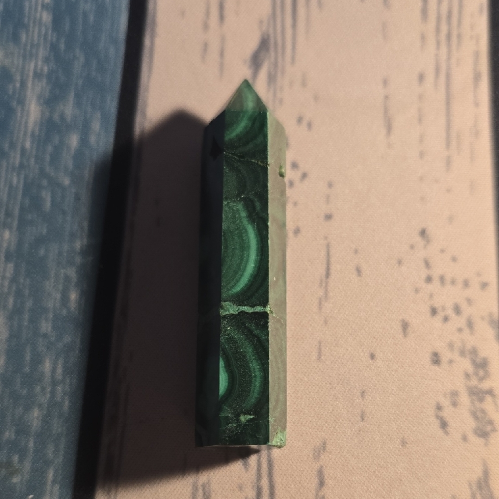 Green Malachite Crystal Tower